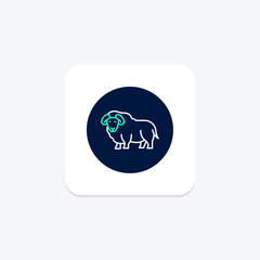 Muskox, vector, pixel perfect, illustrator file