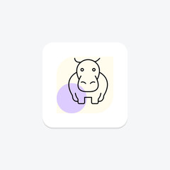 Hippo, vector, pixel perfect, illustrator file