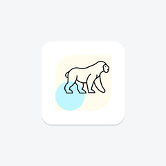 Gorilla, vector, pixel perfect, illustrator file