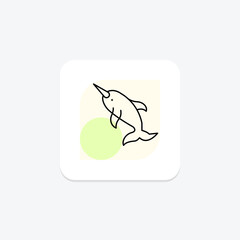 Narwhal, vector, pixel perfect, illustrator file