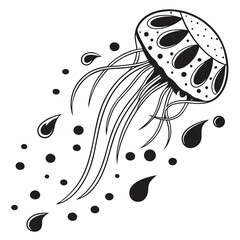 isolated ink spot drops bold circular paint spot