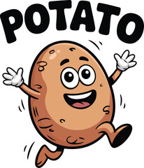 National potato day | potato day celebration | Happy Cartoon Potatoes and Bold Text | August 19 | A global tribute to nature's versatile treasure | Celebrate International Day of Potato