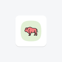 Bison, vector, pixel perfect, illustrator file