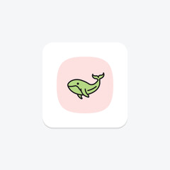 Whale, vector, pixel perfect, illustrator file