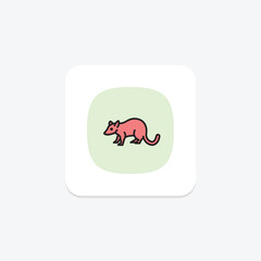 Opossum, vector, pixel perfect, illustrator file