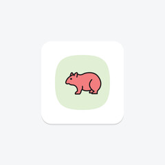 Wombat, vector, pixel perfect, illustrator file