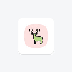 Reindeer, vector, pixel perfect, illustrator file