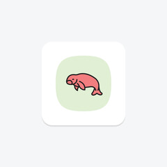 Manatee, vector, pixel perfect, illustrator file