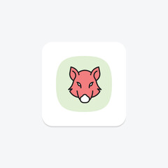 Boar, vector, pixel perfect, illustrator file