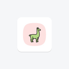 Fototapeta premium Llama, vector, pixel perfect, illustrator file