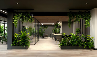 Modern Indoor Garden Design with Natural Light and Greenery