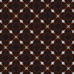 Abstract Symmetrical Vector Pattern with Organic Geometric Shapes