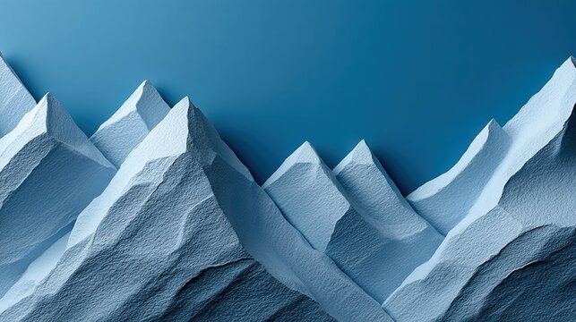 This abstract origami landscape wallpaper showcases a serene and minimalist interpretation of a mountain range
