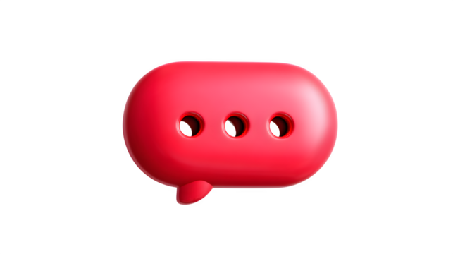 3d chat or message icon