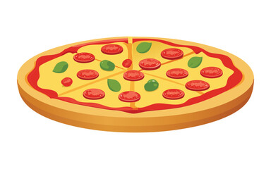 Pizza Food Snack - Vector Illustration