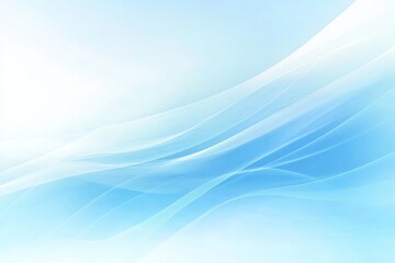Fototapeta premium Abstract Soft Blue Wave Background, Dynamic Light Blue Lines, Clean Minimalist Design