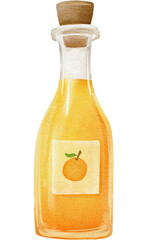 watercolor orange juice