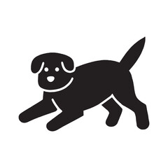 Obraz premium Single Black Dog Graphic