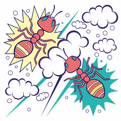 Argentine Ant Takeover in Pop Art Style