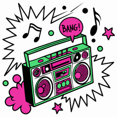  Boombox Beats Pop Design