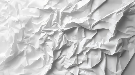 Crumpled White Paper Texture
