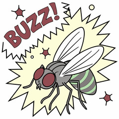 Housefly in a Swirl of Chaos