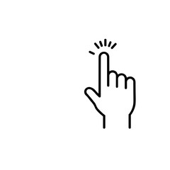 Fototapeta premium Hand pointing upwards with gesture of interaction on white background 