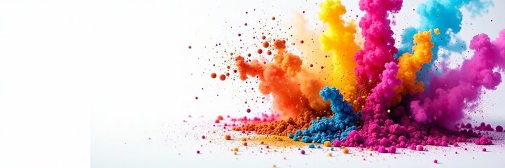 Vibrant explosion of colors creating an artistic and energetic visual impact.