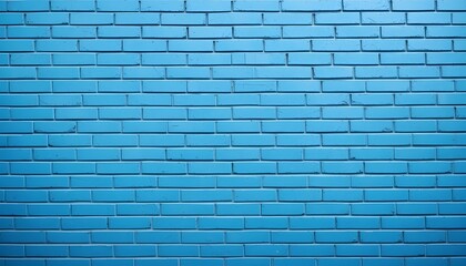 Bright Blue Brick Wall Background for Modern Urban and Street Style Designs