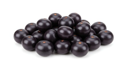 Acai berries white background. Brazilian food