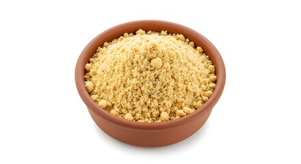 Brazilian farofa white background. Brazilian food