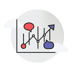Statistics and Data Analysis vector Icon design