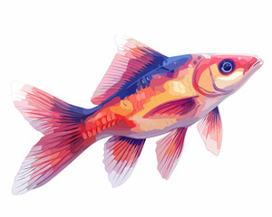 Fish icon. Cartoon of fish vector icon for web design isolated on white background