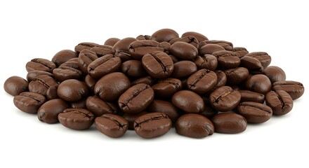 Naklejka premium Coffee beans transparent background white background. Brazilian food