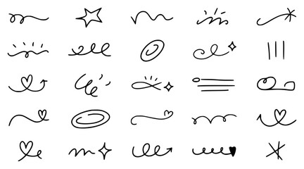 Cute Doodle Line Elements Collection