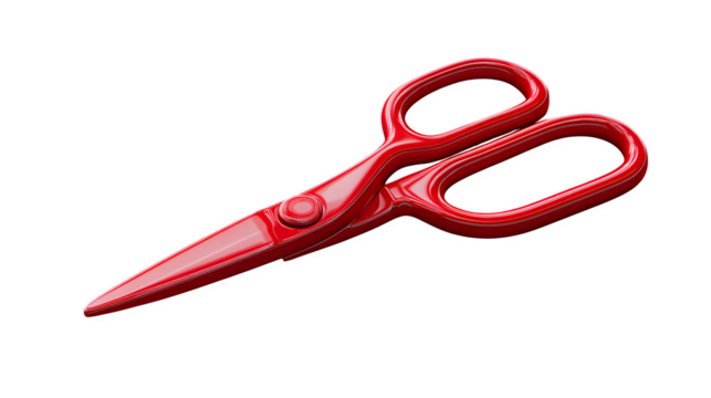 red scissors isolated on white background