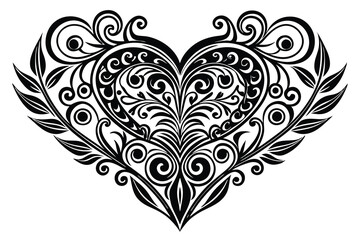 love ornament vector 