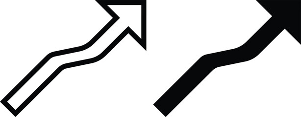 Increase Icon flat and line icon Simple outline logo.