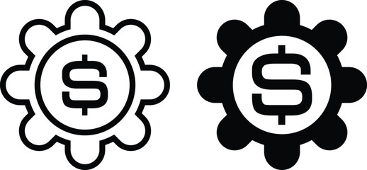 Management Icon flat and line icon Simple outline logo.