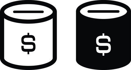 Savings Icon flat and line icon Simple outline logo.