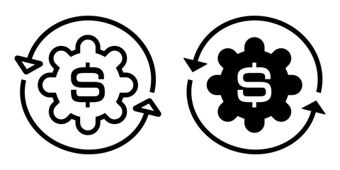 Finance Icon flat and line icon Simple outline logo.