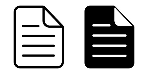 File Icon flat and line icon Simple outline logo.