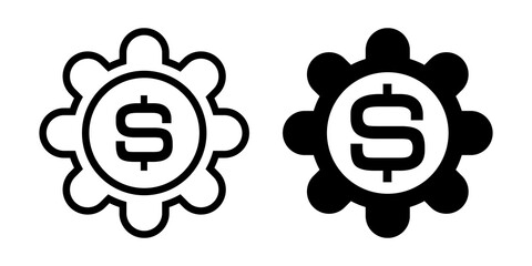 Management Icon flat and line icon Simple outline logo.