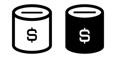 Savings Icon flat and line icon Simple outline logo.