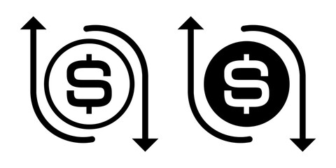 Transfer icon Simple outline logo.