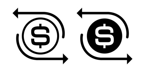Trade icon flat and line icon Simple outline logo.