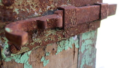Old vintage wooden door