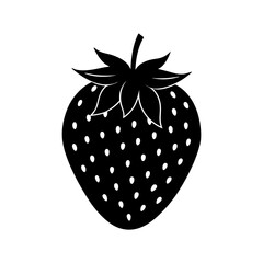 strawberry vector silhouette illustration