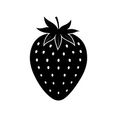 strawberry vector silhouette illustration