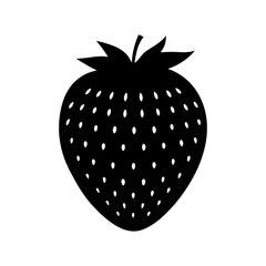 strawberry vector silhouette illustration